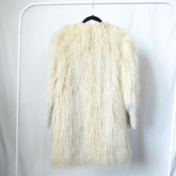 HOSS INTROPIA Designer Shaggy Faux Shearling Coat Size-38 Small~Mongolian Style - Picture 2 of 9
